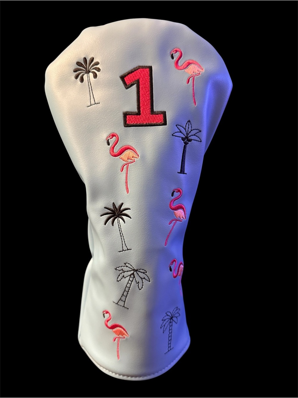Light Blue Tropical Palm tree 🌴 & 🦩 Golf Club Headcover